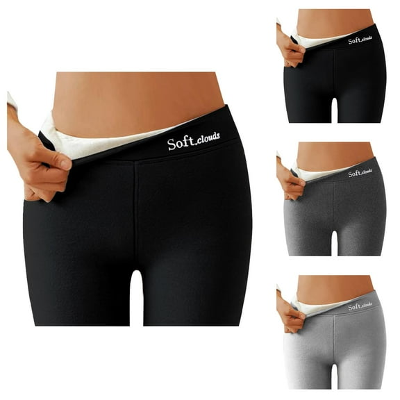 Thick Capri Leggings for Women 2025 Fall Winter High Waisted Thermal Warm Soft Tights Trousers