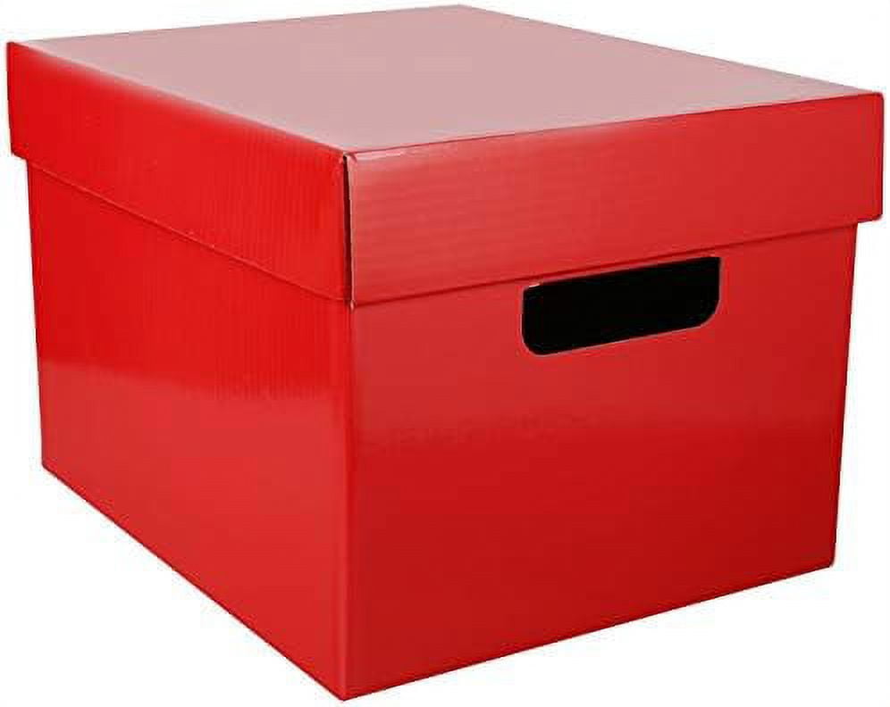 Thick Cardboard Tote and Store Box lightweight Storage organizer Bin ...
