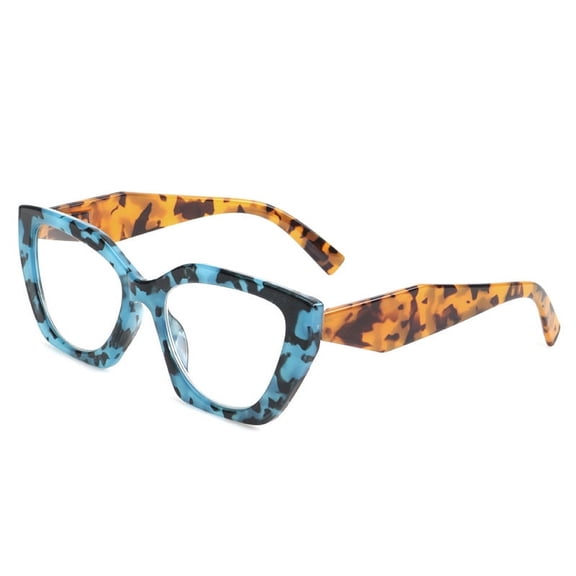 Thick Cat Eye Reading Glasses Fashionable Oversized Polygonal Readers Women's Trendy Butterfly Presbyopic Glasses +1.50