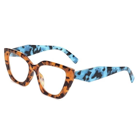 Thick Cat Eye Reading Glasses Fashionable Oversized Polygonal Readers Women's Trendy Butterfly Presbyopic Glasses +4.00