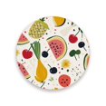 thumbnail image 1 of Thick Ceramic & Wood Coasters Set of （1/2/4 ）- 3.9 Inch Round Bar Coasters with Eco-Friendly Print, Waterproof Stain-Resistant Drink Pads，Various Vegetable, 1 of 6
