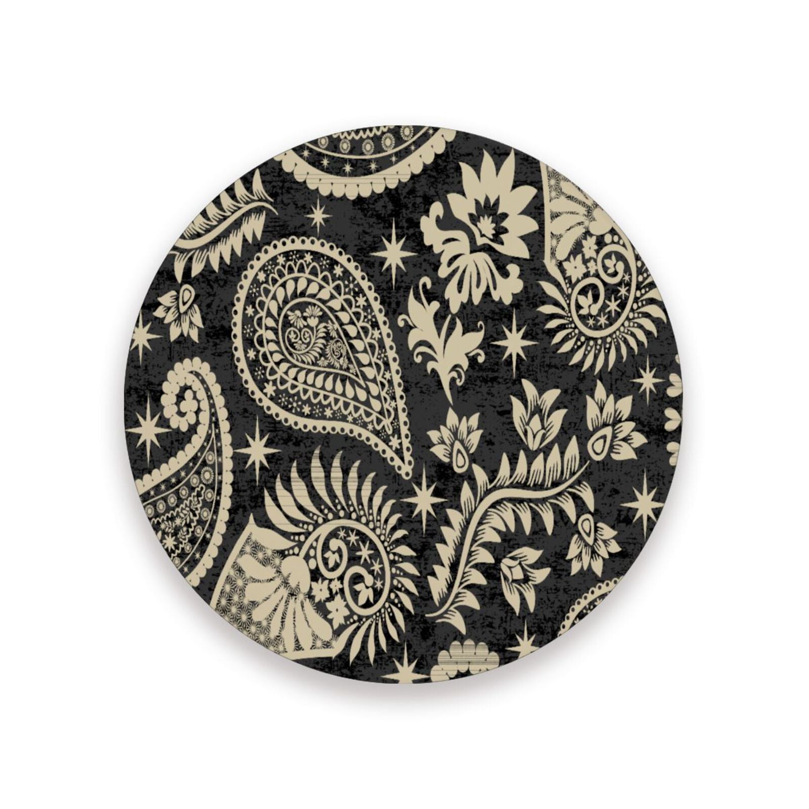 Thick Ceramic & Wood Coasters Set of (1/2/4)- 3.9 Inch Round Bar ...