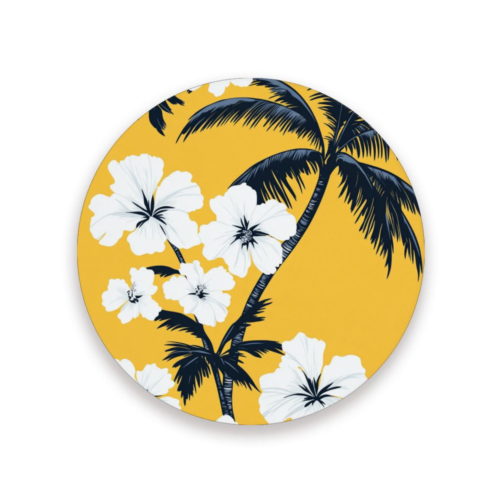 Thick Ceramic & Wood Coasters Set of (1/2/4 )- 3.9 Inch Round Bar ...
