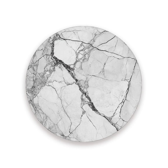 Thick Ceramic & Wood Coasters Set of （1/2/4 ）- 3.9 Inch Round Bar Coasters with Eco-Friendly Print, Waterproof Stain-Resistant Drink Pads，Grey Marble
