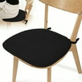 thumbnail image 1 of Thick Chair Cushions for Dining Chair, Corduroy High Density Foam Kitchen Chair Pads, U Shaped Indoor Seat Cushions with Ties & Non-Slip Backing, Washable Cover,17X16 in （Black）, 1 of 6