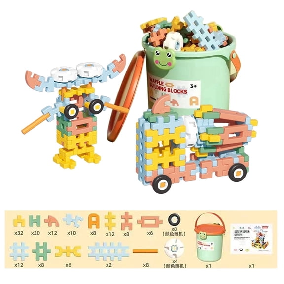 Thick Children's Puzzle Toy Intelligence Development Versatile Male and Female Assembly DIY Early Education Toy Building Blocks158pcs