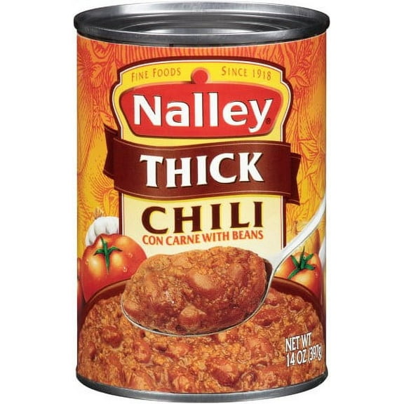 Nalley Thick Chili Con Carne with Beans 14 oz (Pack of 48)
