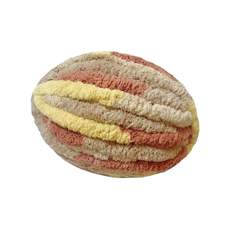 Thick Chunky Yarn Arm Knitting Yarn for Knitted Blanket Pet Beds Rug Making Beige Orange