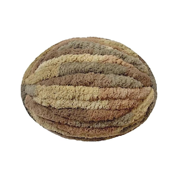 Thick Chunky Yarn Chunky Wool Yarn Bulky Yarn for Crocheting Arm Knitting Yarn Weight Yarn Knit Yarn for Knitted Blanket Mat Weaving Sweater Brown Khaki