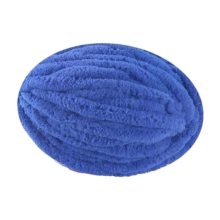 Thick Chunky Yarn Chunky Wool Yarn Bulky Yarn for Crocheting Arm Knitting Yarn Weight Yarn Knit Yarn for Knitted Blanket Mat Weaving Sweater Blue