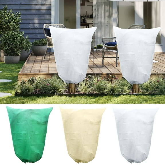 Thick Cold Protection Cover for Plants | Frost Resistant Garden Plant Insulation | Durable Drawstring Closure | 80x100 cm | Winter Shrub Vegetable Frost Guard