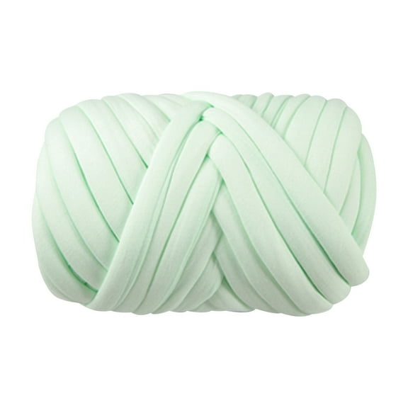 Thick Core Yarn Hand Woven Fabric Strip Thread Crochet Blanket Cushion Thread Super Yarn Bag Floor Mat Thread (light Green 250/500/1000g)