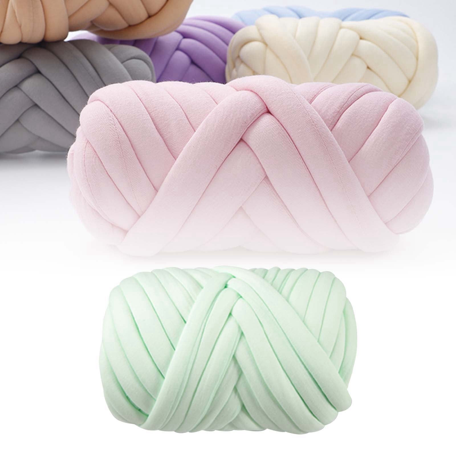 Thick Core Yarn Hand Woven Fabric Strip Thread for Crochet Blanket Cushion DIY Knitting Durable Craft Material
