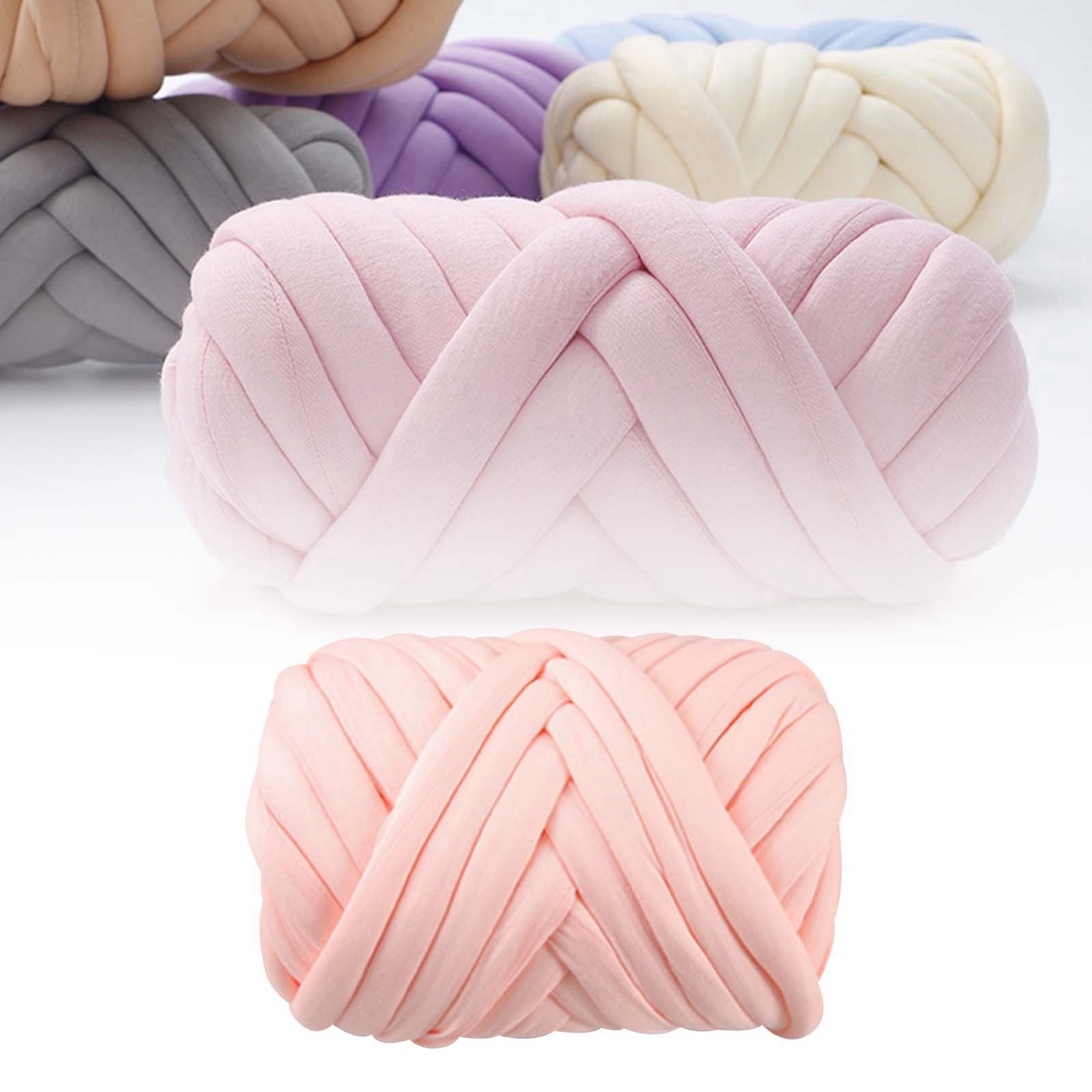Thick Core Yarn Hand Woven Fabric Strip Thread for DIY Knitting Crochet Blanket Cushion Yarn Home Projects