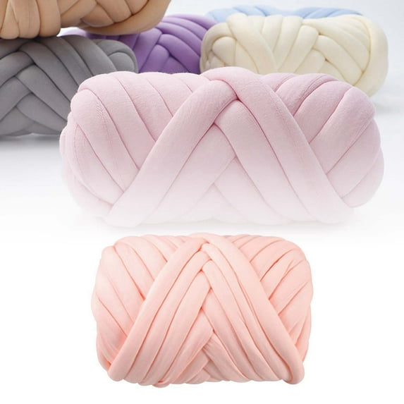 Thick Core Yarn Hand Woven Fabric Strip Thread for DIY Knitting Crochet Blanket Cushion Yarn Home Projects