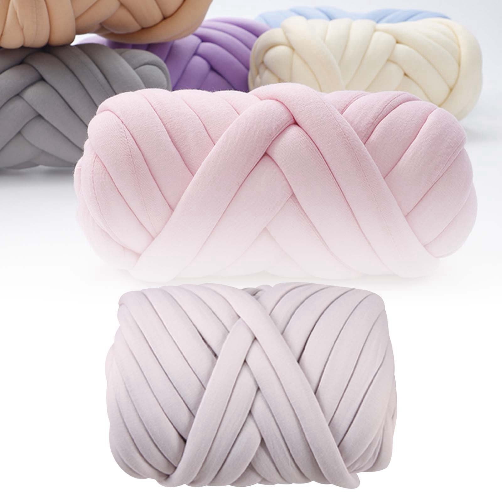 Thick Core Yarn Hand Woven Fabric Thread for Crochet Blankets Cushions Floor Mats and Crafts