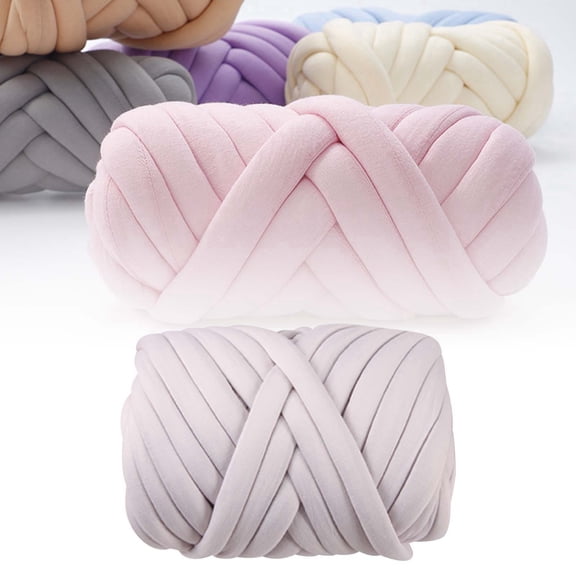 DIY Knitting Thick Core Yarn Hand Woven Fabric Strip Thread Crochet Blanket Cushion Super Yarn Bag Floor Mat for Crafting and Decoration
