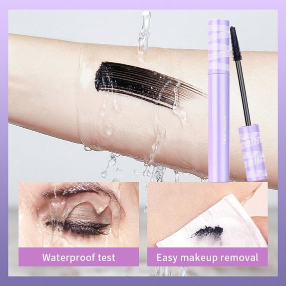 Thick Curling Tubing Mascara, Sweat Resistant Volumizing Eyelash Makeup To Create Dense Full Defined Lashes All Day
