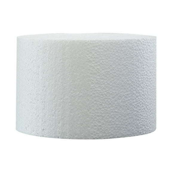 Thick Cylindrical High-Density Foam-Filled Cake Models,Foam Dummy Cakes Styrofoam Sets, Fake Cake Dummy Cake for Wedding Cake Supplies Decorating Birthday Wedding Display,White,3.94x2.76"