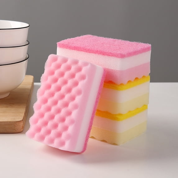 Thick Dishwashing Sponge Scrubber Absorbent Kitchen Cleaning Cloth
