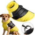 thumbnail image 1 of Thick Dog Vest, Warm Padded Winter Coat with Leash Compatibility for Golden Retrievers Large Dogs, Windproof Cold Weather Pet Clothing, S-2XL, Yin-11, 1 of 9