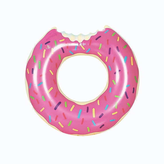 Thick Donut Shaped Inflatable Water Float Tube, Bite Style Pool Swimming Ring, Summer Floating Gear for Teens AdultsBackyard Pool, Lake Beach And Outdoor Water Party Layout