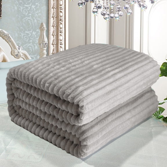 Thick Double Layer Raschel Warm Blanket, Ultra Soft Cozy Winter Warming Throw For Bed Sofa Couch All Season Use