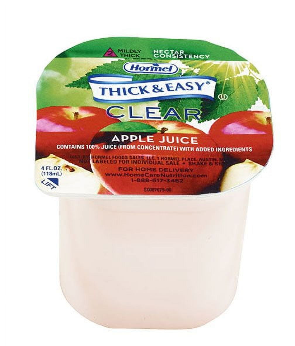 Thick & Easy Clear Nectar Consistency Apple Thickened Beverage, 4-ounce Cup (CS/24)