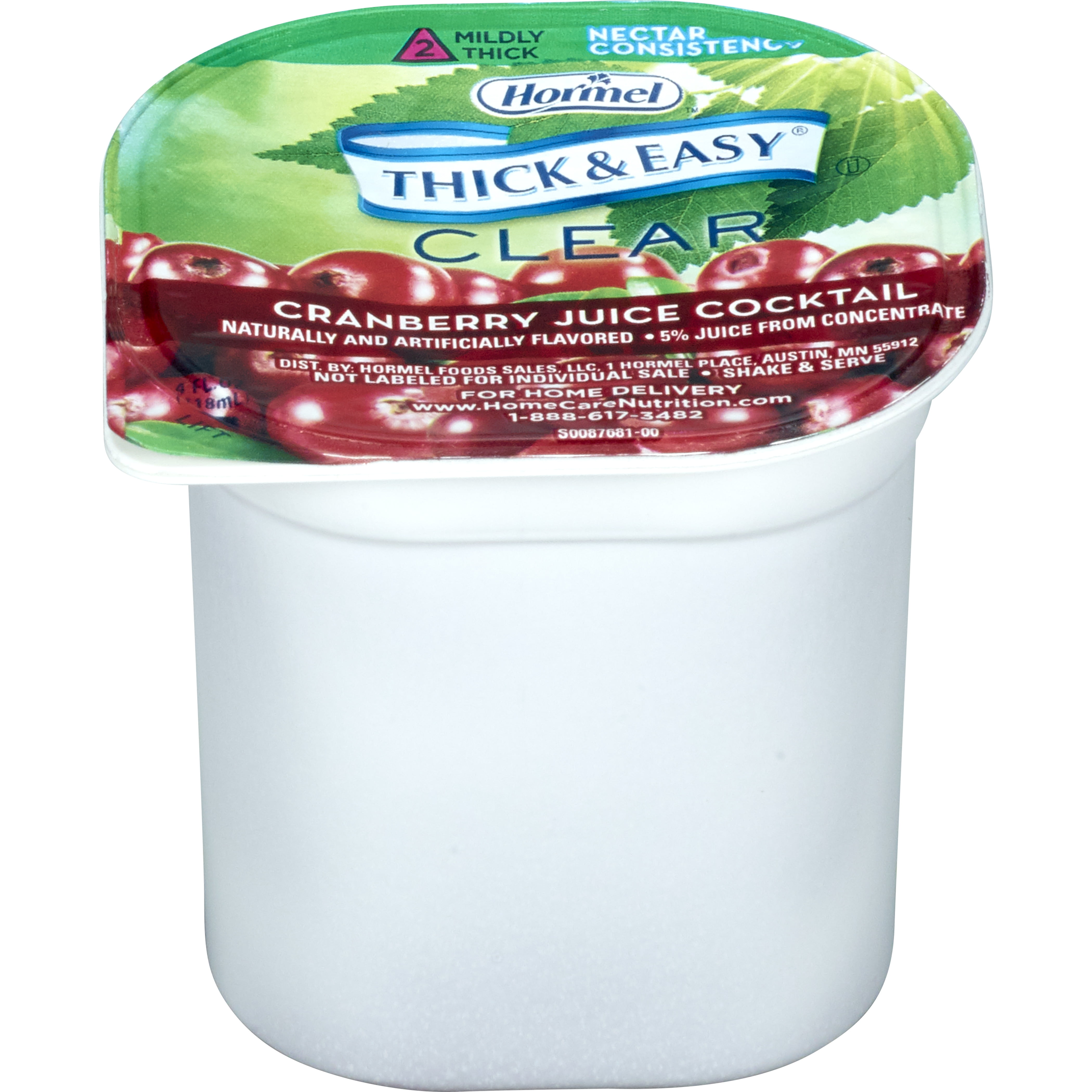 Thick & Easy Cranberry Juice Beverage, Nectar-Thick, Dysphagia
