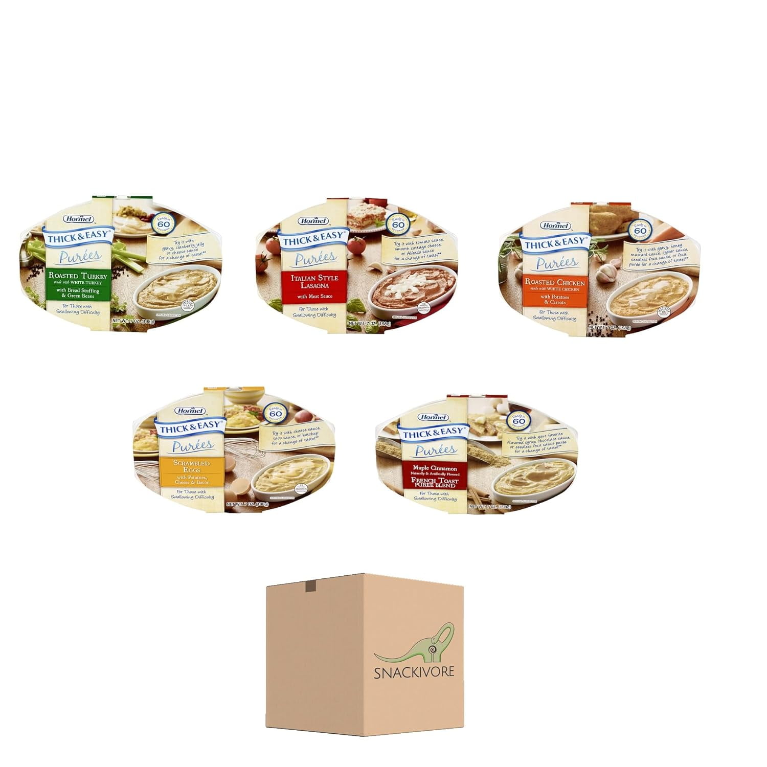 Thick and Easy Hormel Pureed Foods for Adults Variety 10 Pack Includes