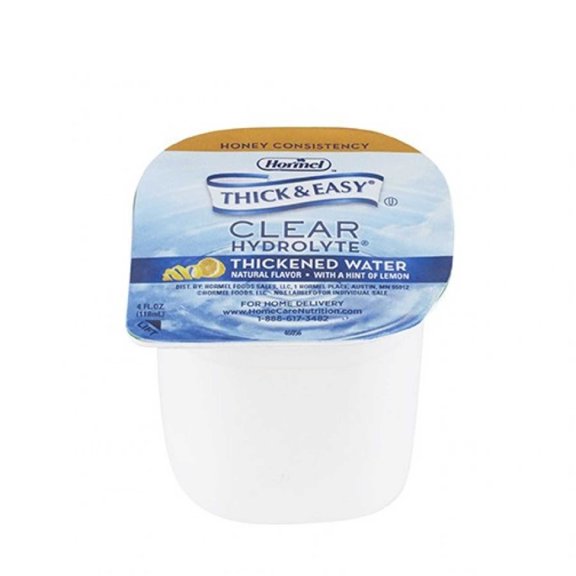 Thick and Easy Clear Honey Consistency Thickened Water, 4 Ounce -- 24 per case.
