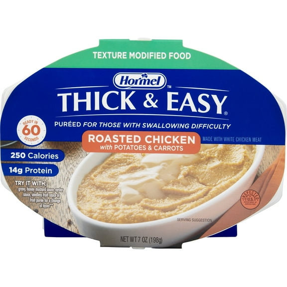 Thick & Easy Purees Thickened Food Roasted Chicken 7 oz Tray 7 Ct