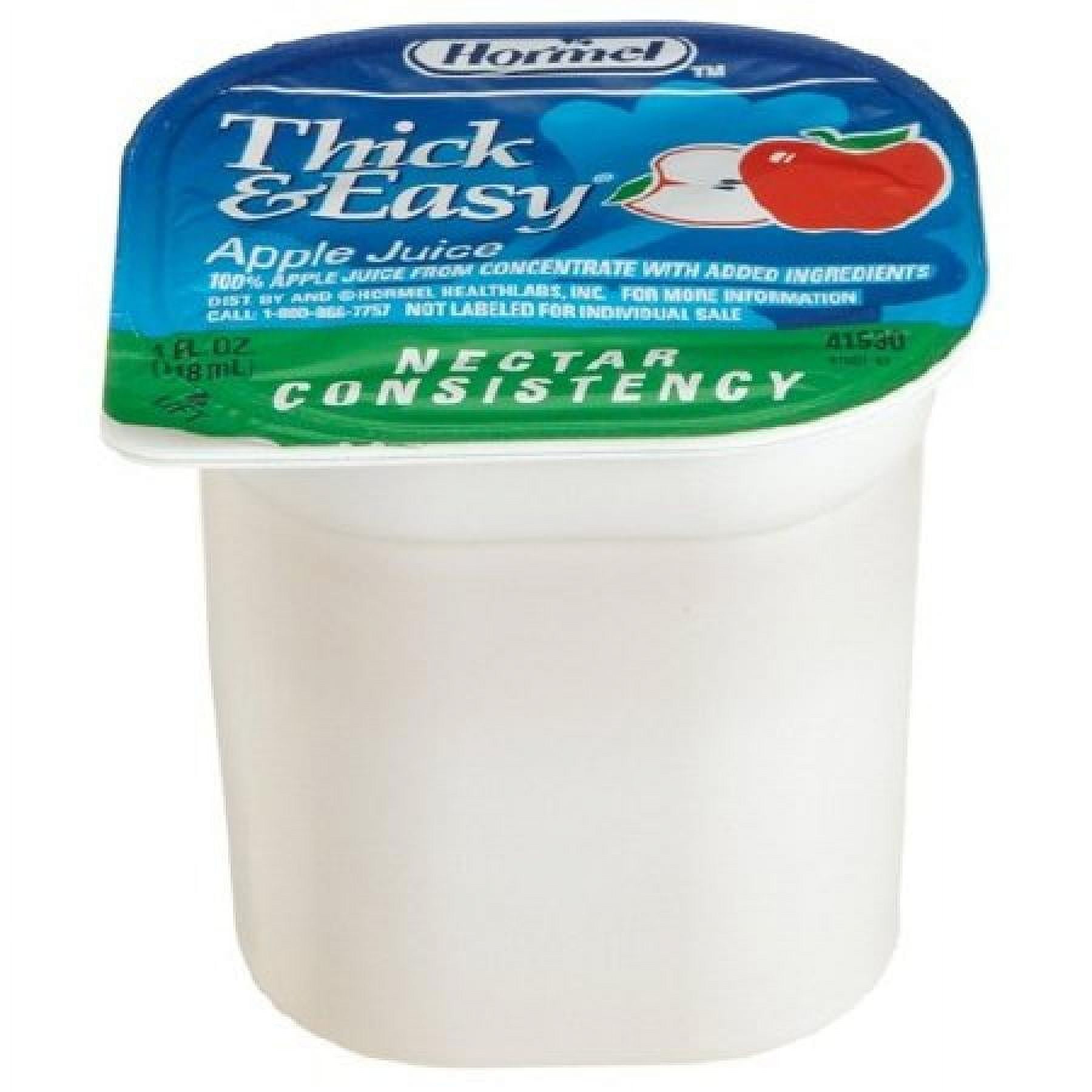 Thick & Easy Thickened Apple Juice, Nectar Consistency, 4 ounce Portion Cup, 24 Count