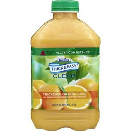 Thick & Easy Thickened Orange Juice, Nectar Consistency, 46 ounce Bottle, 1 Count