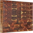 thumbnail image 1 of Thick End Grain Acacia Wood Cutting Board 20x15x2 In, Wooden Butcher Block, Chop  ng Board For Kitchen with Juice Groove Handles Non-Slip Pats (Gift Box), 1 of 8