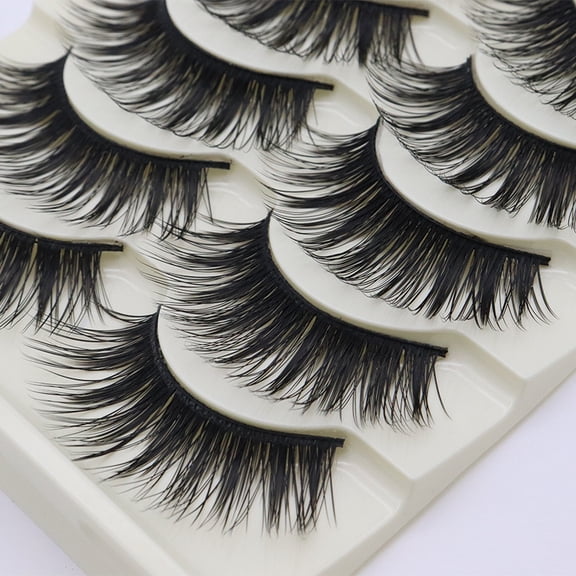 Thick Extra Long Blue Colorful Fiber Hard Stem False Eyelashes Dramatic Fluffy Stage Party Eye Lashes