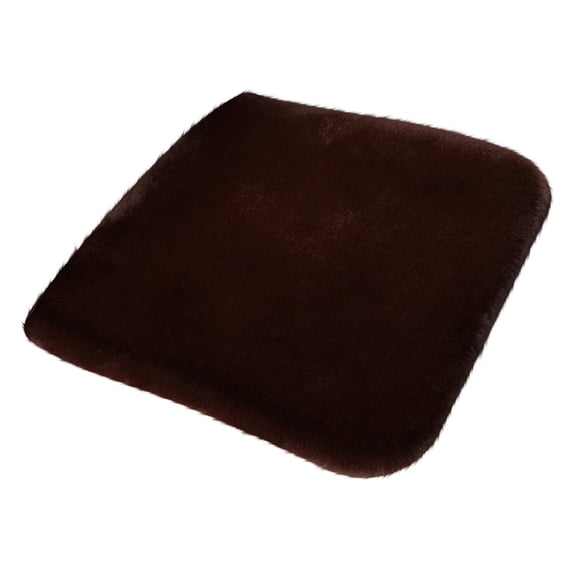 Thick Faux Fur Car Seat Cushion with Non-Slip Bottom and All-Season Comfort, Warm Winter Seat Cover for Leather Protection Breathable Summer Use and Home Office Chair Decor