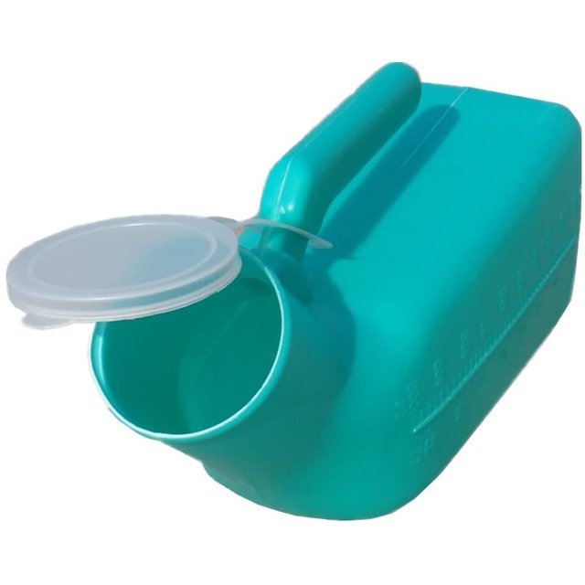 Thick Firm Male Urinal Urine Bottle with Replacement Lids, Urine