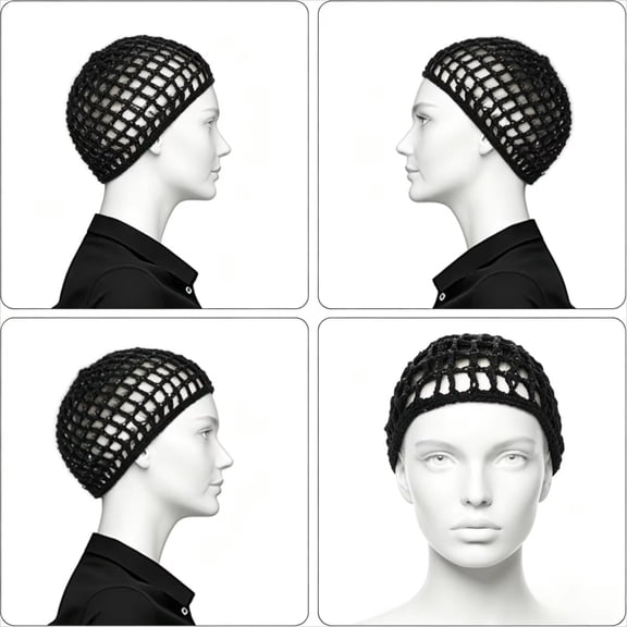 Thick Fishnet Net Wig Caps, Adjustable Breathable Hair Grip Headband