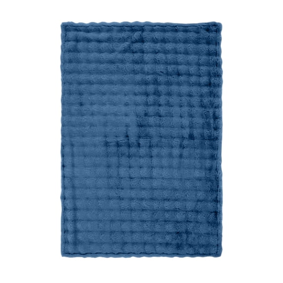 Thick Flannel Waffle Blanket Soft Textured Plush Throw Blanket for Bed Sofa Couch Lightweight Warm All Season Use
