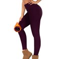 thumbnail image 1 of Thick Fleece Lined Leggings for Women Tummy Control High Waisted Workout Thermal Warm Soft Yoga Pants for Cold Winter Purple M, 1 of 3