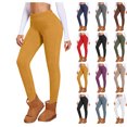 thumbnail image 1 of Thick Fleece-Lined Leggings for Women Winter Warm Thermal Leggings High Waist Tummy Contorl Running Workout Yoga Pants Earthy Yellow L, 1 of 6