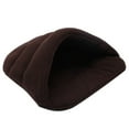 thumbnail image 1 of Thick Fleece Warm Dog Cat Tent Cave Nest Bed Slipper Shape Pet Sleeping Bag, 1 of 7