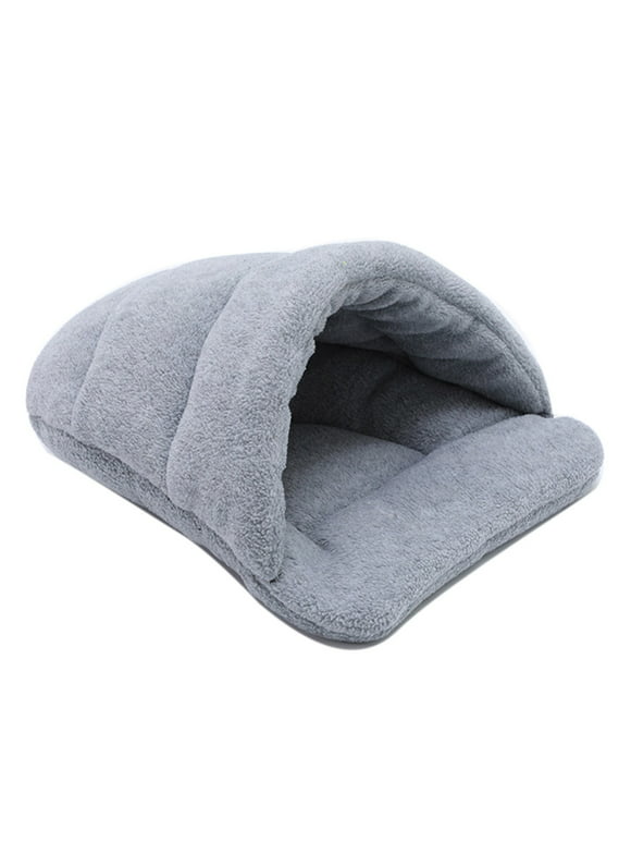 Thick Fleece Warm Dog Cat Tent Cave Nest Bed Slipper Shape Pet Sleeping Bag