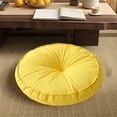 thumbnail image 1 of Thick Floor Cushion – 18" Square Linen Pouf for Meditation, Tatami & Chair – Japanese-Style Seat Pad with High-Density Foam‌, 1 of 6