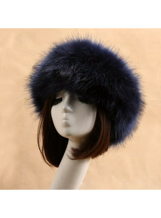 Luxury Faux Fox Fur Hat With Cosy Polar Fleece Lining-fake Fur 