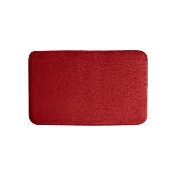 Thick Foam Bath Mat, Super Soft Absorbent Bathroom Rug 24x16, Non-Slip Shower Mat, Quick-Dry Machine Washable Floor Carpet for Tub & Shower