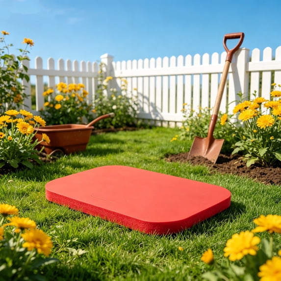 Thick Garden Kneeling Pad for Joint Pain Relief, Waterproof Rubber Foam Knee Cushion with Non-Slip Base, Portable Outdoor Yard Work Mat for Weeding, Household Cleaning & Bath Time Support