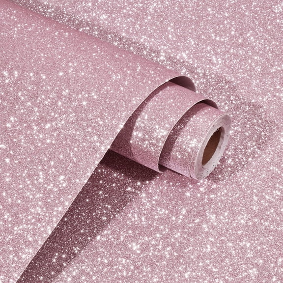 Thick Glitter Wallpaper Self Adhesive Sparkle Glitter Contact Paper for Walls Removable Stick and Peel Glittery Paper for DIY Project Bedroom Cabinets Shelf Drawer Liner