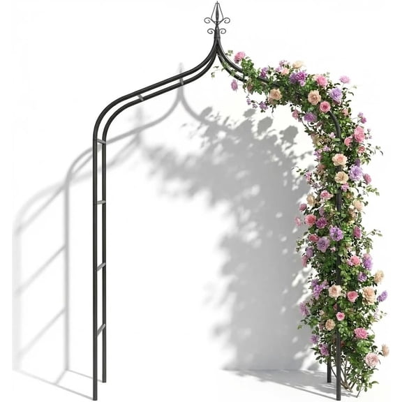 Thick Gothic Pointed Metal Garden Arch Rust-Proof for Climbing Vines Roses
